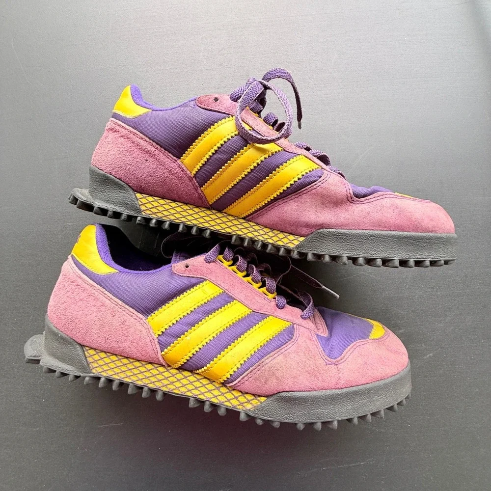 Adidas‎ 2002 Marathon TR Purple Yellow Sneakers Mens 10 Low Top Trail Run Shoes
